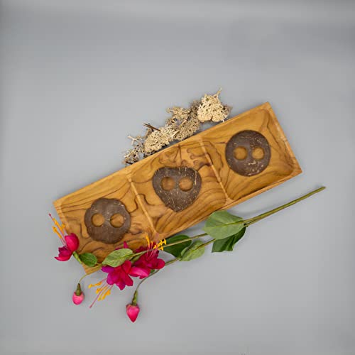 Mienloco 3er Set Sarongschnalle Sarongschliesse aus Kokos zum Sarong binden