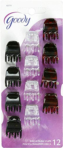 Goody Classics 3 Prong Mini Claw Clip 12 ea (Pack of 10)