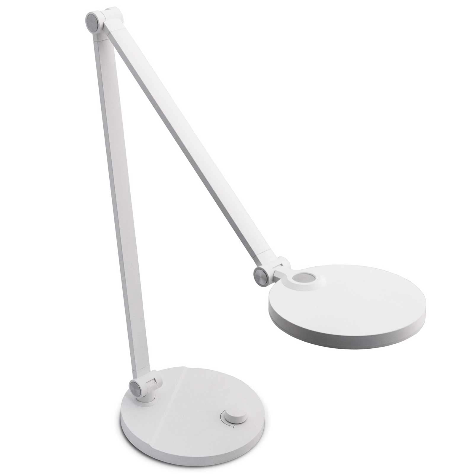 FeinTech LTL00120 - Lampada da scrivania a LED, dimmerabile, con manopola, colore: Bianco