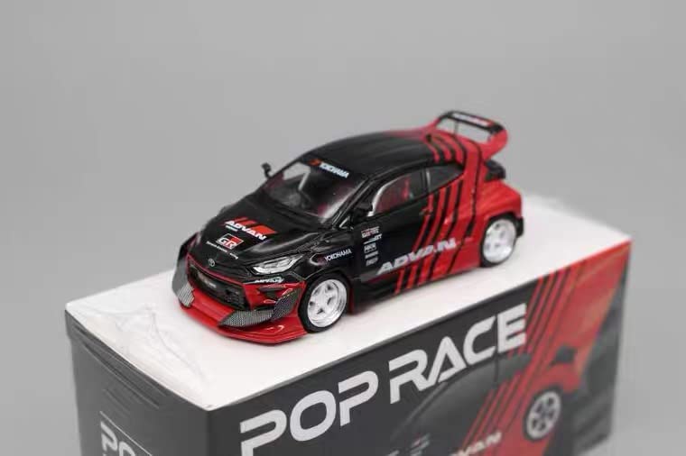POP RACE 1/64 トヨタ GR ヤリス アドバン カラー ADVAN Amazon | POP RACE 1/64 GR Yaris ADVAN 完成品 | ミニカー