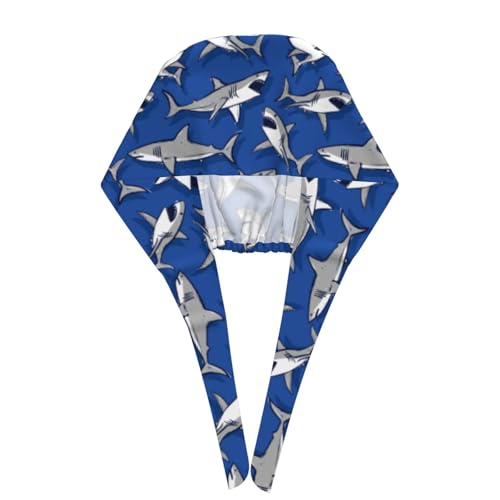 Image of Adjustable Working Cap Breathable Unisex Women Men Elastic Bandage Tie Back Hats Scrub Nursing Doctor Surgeon Cap