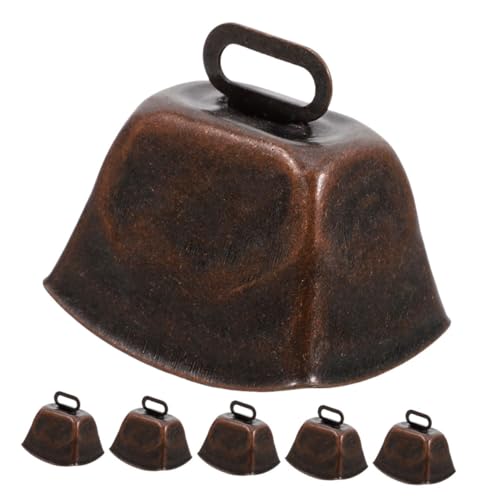 Levemolo Retro Style Metal Cow Bells Loud Melodious for Farm Craft Pet Training