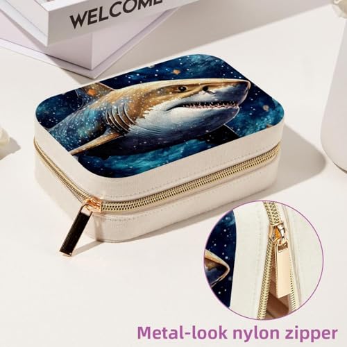 Boîte à bijoux anti-nœud double couche spacieuse design requin étoilé