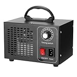Generador de ozono 60000 mg/h, Purificador de aire de ozono portátil O3, dispositivo de ozono con temporizador, eliminador de olores y eliminador de olores para habitación, oficina, garaje, coche