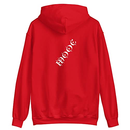 Sweat à capuche unisexe molleton rouge XXXXL chaud et ample