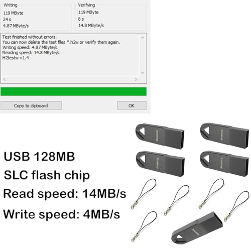 Clé USB en métal 128 Mo robuste avec clapet rotatif de protection