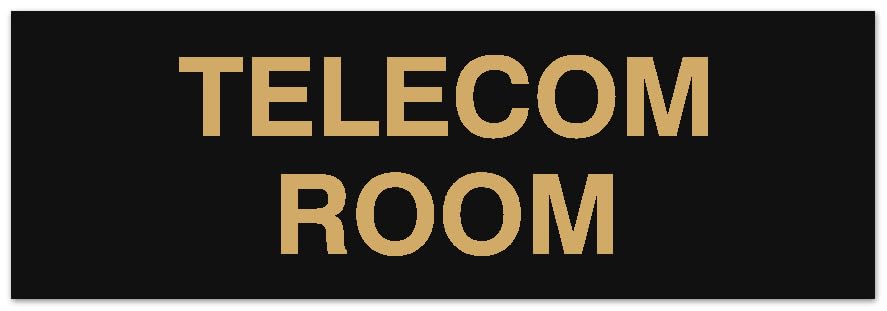 Panneau de chambre Basic Telecom pour identifier un local de réseau