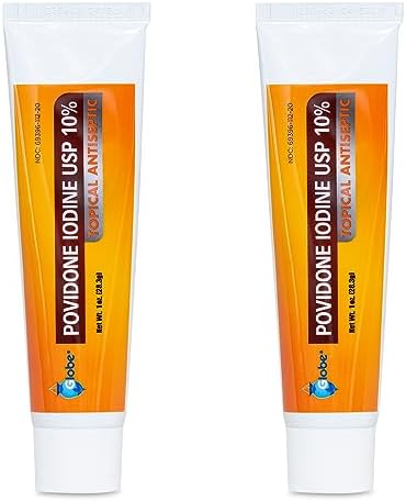 Globe (2 Pack) Povidone Iodine 10% First Aid Ointment 1 Oz, for C...