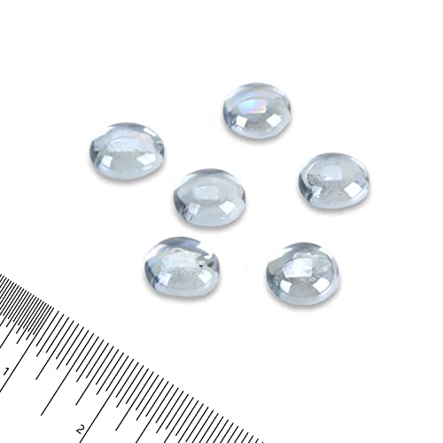 GasSaf Transparente Feuerglasperlen für Feuerstelle, Kamin, ersetzt vorhandene Gasscheite und Lavasteine, 1, 9 cm Glas (4, 5 kg) (kristallklarer Glanz)-2