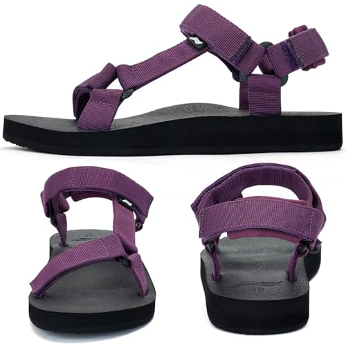 YOCCI Sandálias esportivas femininas originais para caminhada, com suporte de arco, tapete de ioga,