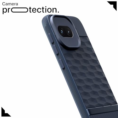 Image of Pikkme Back Cover for iQOO 15R 5G Camera Protection 3D Hexa Cube Design Silicone Protective Bumper Case (Blue)