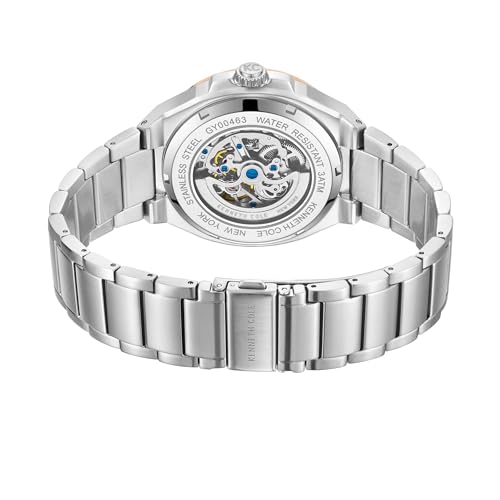 Image of Kenneth Cole Automatic Grey Dial Silver Stainless Steel Strap Watch for Men - KCWGY0046303MN