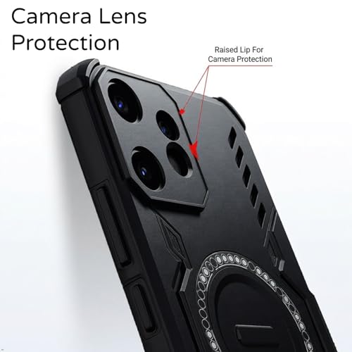 Image of ShieldTech Back Cover Case for CMF Phone 2 Pro 5G | 360 Protection Mobile Phone Case Mag-Safe | Camera Protection | Back Cover for CMF Phone 2Pro 5G / 2 Pro 5+G - Black TPU+PC