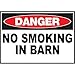 Zing Green Products 20008A, Safety Sign, Danger No Smoking In Barn" (Pack of 9 pcs)