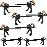 STARVAST 10 Stück Einhandzwingen Set, 150mm Schraubzwinge Set Spannkraft 22,5kg/68kg, Spannweite...