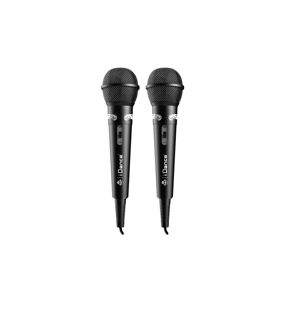 Karaoke con 2 microfoni senza fili - Altoparlante Bluetooth portatile - Dimensioni 35 cm - Batteria ricaricabile di lunga durata - con luci LED per discoteca - per feste - Connessione Internet senza