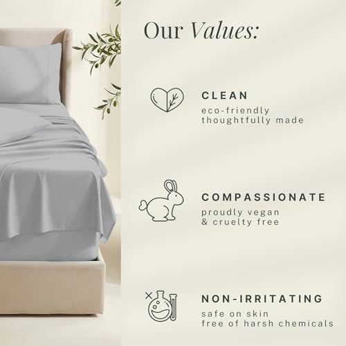 Image of Hearth & Harbor Extra Deep Pocket Sheets - Fits Mattress 18-24 Inches Deep - Extra Deep Pocket Full Size Sets - 6 Piece Full Size - Full - Silver