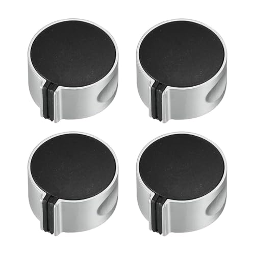 HQRKOTM Lot de 4 bouton plaque de cuisson, bouton rotatif axe 6 mm, accessoires de rechange pour cuisinière à gaz universelle