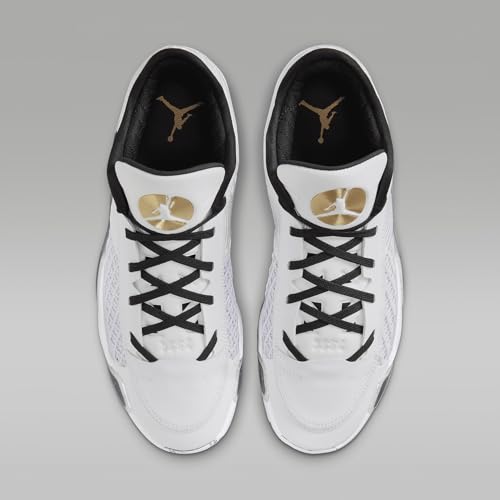 Nike Air Jordan XXXVIII Low Basketball Shoes (FD2326-107, White/Black/Pure Platinum/Metallic Gold) Size 12