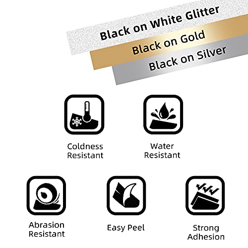 Phomemo vervangende plastic labeltape voor Dymo LetraTag voor LetraTag LT Label Maker, gelamineerd voor gebruik… - Image 4