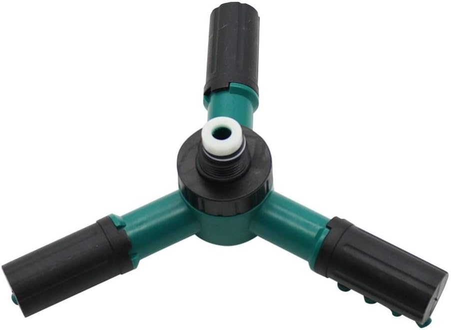 Gardening Watering System Tools 5 Pcs Rotary 3-Arm Water Sprayer 360 Degree Automatic Rotating Water Sprinkler System with 1/2" Male Thread Lawn Sprinkler