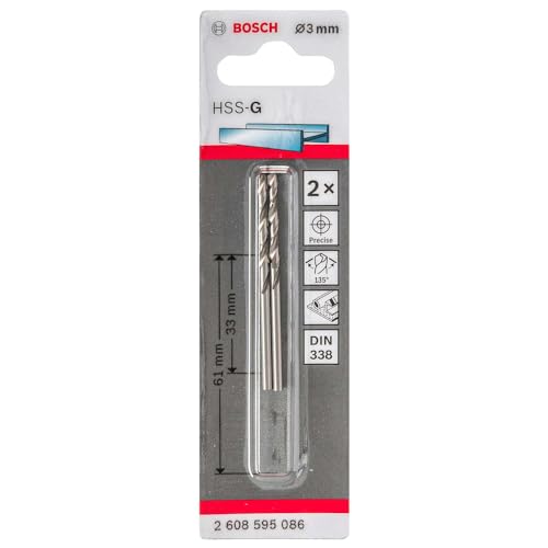 Bosch Brocas para Metal Aço Rápido HSS-G 3,0mm