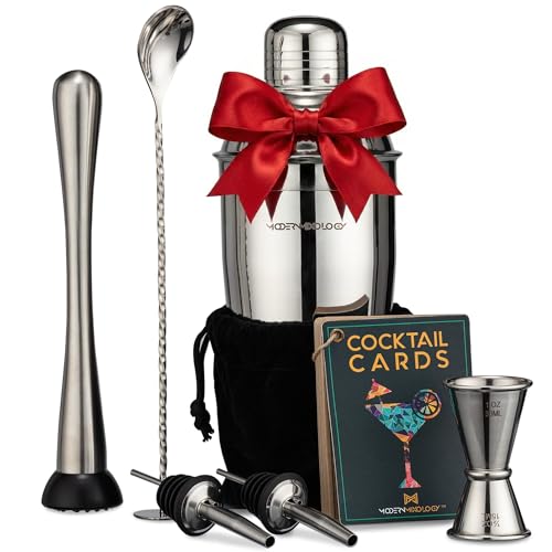 Modern Mixology 8-Piece Cocktail Shaker Set with Velvet Bag |