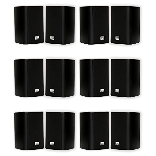 Acoustic Audio AA351B �C���h�A/�A�E�g�h�A 2�E�F�C �u���b�N�X�s�[�J�[ 3000���b�g 6�y�A�p�b�N AA351B-6Pr