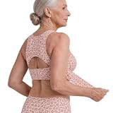 Posture Corrector for Older Women Correcting Support Bra | Shape Curve Cross Back Front Closure Plus Size Lift Wireless Seamless Full Coverage Push Up Bralettes Pink