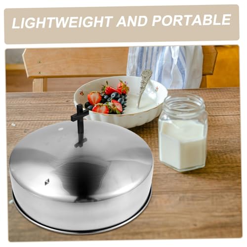 Couvercle acier inoxydable plateau de communion accessoire rond religieux portable