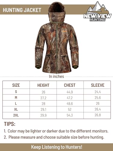 New View Womens Hunting Clothes, Upgraded Ultra-Quiet Water Resistant Camo Hunting Jacket For Duck Waterfowl Deer Hunting thumb #5