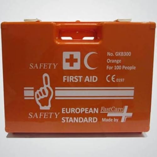 ABBASALI First Aid Box Kit For 100 People Orange Box Heavy Duty