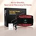 Red Light Therapy Belt for Body Back & Abdomen, 5000mAh Cordless Infrared Waist Wrap with 3 Red Light & 3 Pulse Model, Adjustable & Portable for Wellness/Relaxation
