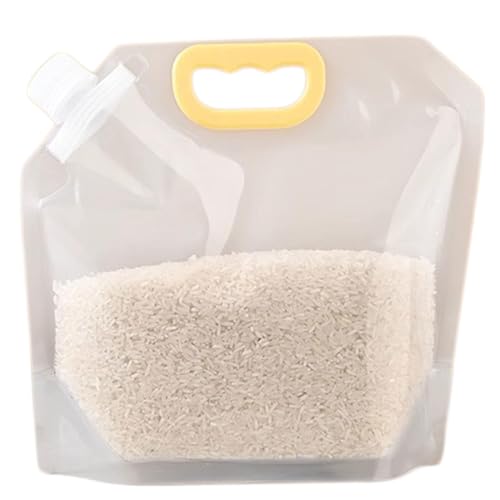 【15 Pack】Food Storage Bags Grain Moisture-proof Sealed Bags Stand Up Packaging Pouches Large Reusable Sealed Bag with Handle and Cap BPA Free,11.8"x10.6"