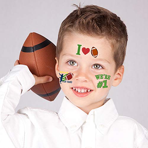 144Pcs Football Super Bowl Game Day Tattoos Party Favors - Temporary Tattoos/12 Sheets/Teacher's Prizes Party Supplies Decoration #TOP6