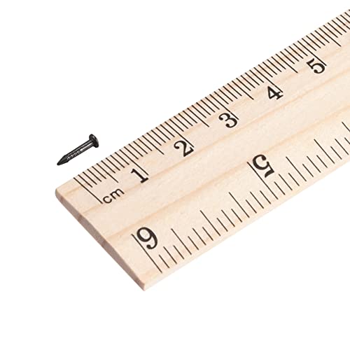 sourcing map 200stk. Klein Tiny Hardware Messing Nägel für DIY Dekorative Holzkisten Zubehör Schwarz 1,2X8mm(DxL)