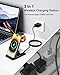 Eazpower Wireless Charger for Thick Cases of 10MM/Otterbox/Popsocket Compatible, 3 in 1 Charging Dock for iPhone 16 15 14 13 12 Pro Max, Charging Station for Multiple Devices for Apple Watch/AirPods