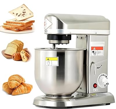 Multifunction Blender,Commercial Food Mixer,Electric Stand Mixer,3 Speeds Adjustable,With Egg Beater,Beater and Dough Hook,Commercial Kitchen Cake Mixer,For Cookie,Cake,Bread Baking StainlessSteel-10L