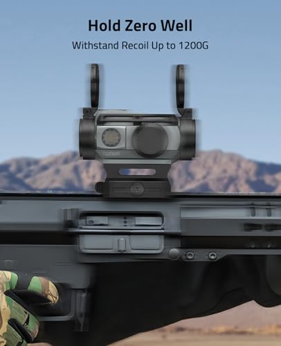 Image of CVLIFE EagleFeather X Solar Multi-Reticle Red Dot Sight for Rifle,1x20mm 2MOA Dot 40MOA Circle Motion Awake Solar Optics with Quick Detach Mount Flip Up Covers,IPX7 Waterproof Fogproof