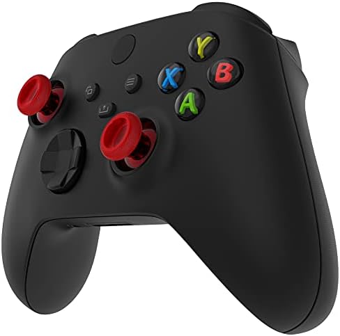 eXtremeRate Replacement Thumbsticks for Xbox Core Wireless Controller, Joysticks Repair Kit for Xbox Series X/S Controller, Custom Analog Stick Buttons for Xbox One S/X/Elite Controller - Clear Red - 3