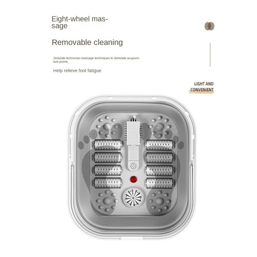 Tina portátil para masaje de pies con calefacción, plegable y termostática, para baño automático de pies en casa para promover la circulación sanguínea miniatura 3