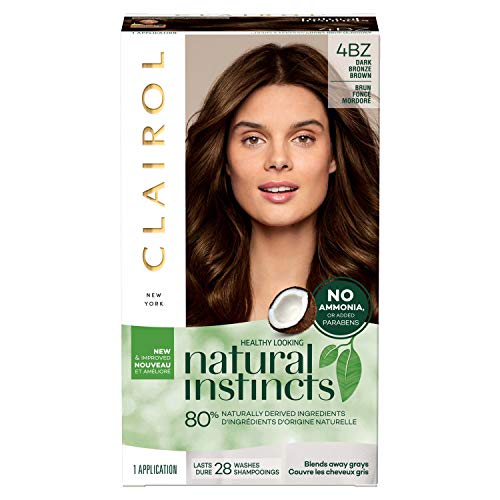 Clairol Natural Instincts Semi-Permanent, 4BZ Dark Bronze Brown, Double Espresso, 1 Count