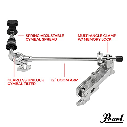 Pearl Clh70 Closed Hi-Hat Holder With 15" Solid Boom Arm, Multi-Angle Mounting Clamp, Unilock Gearless Cymbal Tilter, And Spring-Adjustable Cymbal Spread. #TOP1