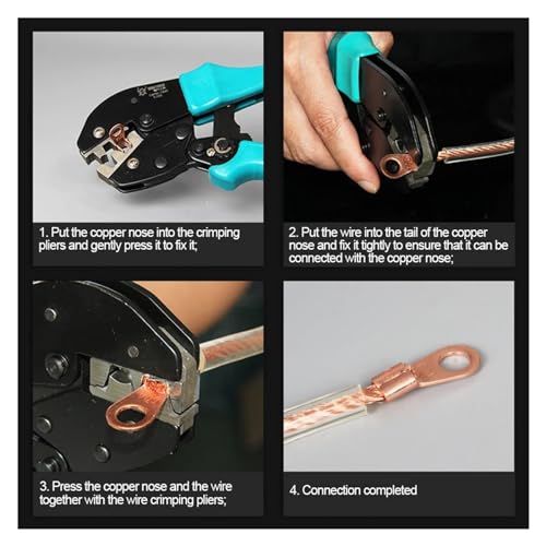 Terminales de cable de cobre desnudo tipo OT | Kit de 160 terminales de ojo 5