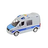 Für den integrierten Rückzugmotor das Spielzeugauto leicht runterdrücken und dabei zurückziehen, loslassen und schon rollt das Fahrzeug