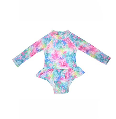 Image of Flap Happy Baby Girls' UPF 50+ Alissa Infant Ruffle Rash Guard Swimsuit