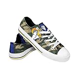 FOCO Los Angeles Rams NFL Womens Camo Low Top Canvas Shoes - 10