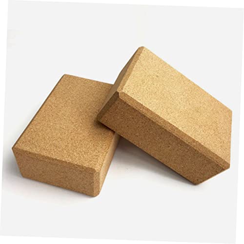 LIOOBO 2 Peças Bloco De Cortiça Para Ioga Tapete De Ioga De Cortiça Reforço De Ioga Pilates Ferramen