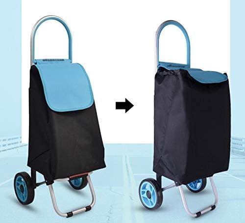Carrito de Compras Ligero con Ruedas de Goma Silenciosa Plegable miniatura 5