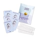 Acupressure Ear Seeds | Ear Seeding Kit Acupuncture Ear Seeds Stickers for Immune System & Digestive Health Support + Auricular Acupuncture Chart (60 Units, 24K Gold Plated)
